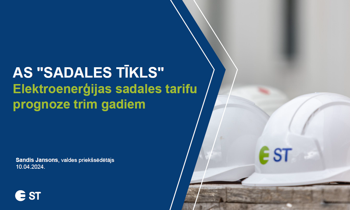 AS Sadales tīkls prezentācija par sadales tarifu prognozi trim gadiem