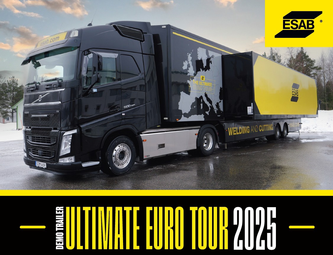 No 3 līdz 7 martam ESAB ielūdz apmeklēt Demobusa ceļojošo izstādi Ultimate Euro Tour 2025