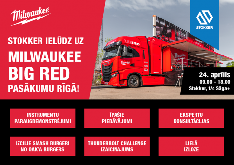 STOKKER aicina 24 aprīlī apmeklēt Milwaukee Big Red demo tūres pasākumu Ulbrokā