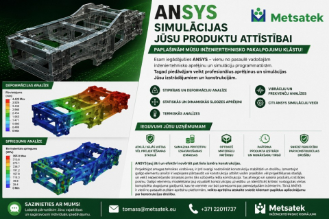 METSATEK iegādājušies vienu no pasaulē vadošajām inženiertehnisko aprēķinu un simulāciju programmatūrām ANSYS
