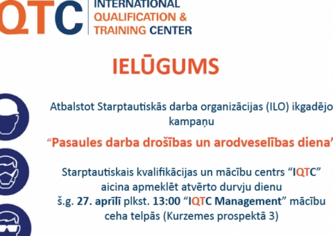 IQTC Management aicina apmeklēt atvērto durvju dienu 27 aprīlī