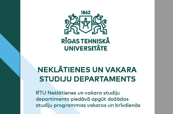 Nepilna laika studiju iespējas RTU neklātienē