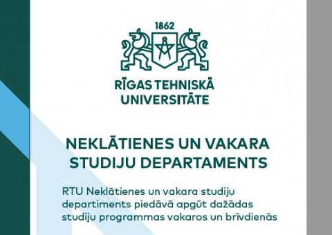 Nepilna laika studiju iespējas RTU neklātienē