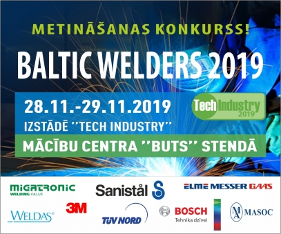 Piedalies TIG metināšanas konkursā Baltic Welders 2019 un laimē vērtīgas balvas