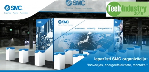 Prezentācijas Energoefektīvi risinājumi Automatizācijai un SMC piedāvātie montāžas risinājumi efektīvam darbam 28 un 29 novembrī TechIndustry 2019 laikā