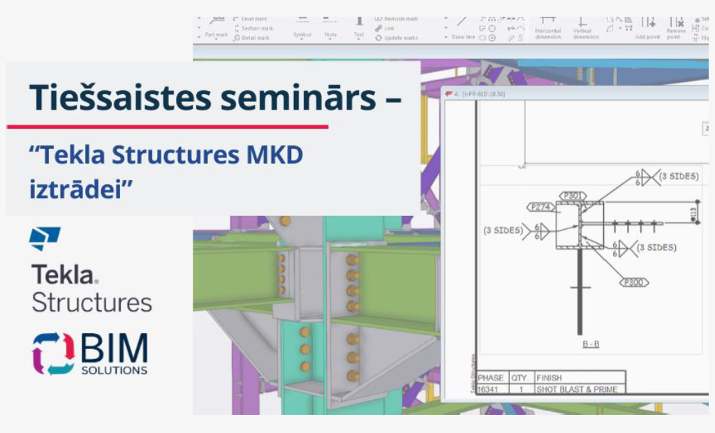 Tiešsaistes seminārs 1604 Tekla Structures MKD iztrādei