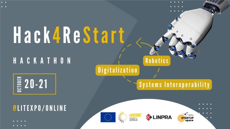 202110 Hack4reSTART hackathon with a focus on robotics and digitalisation for Industry 50