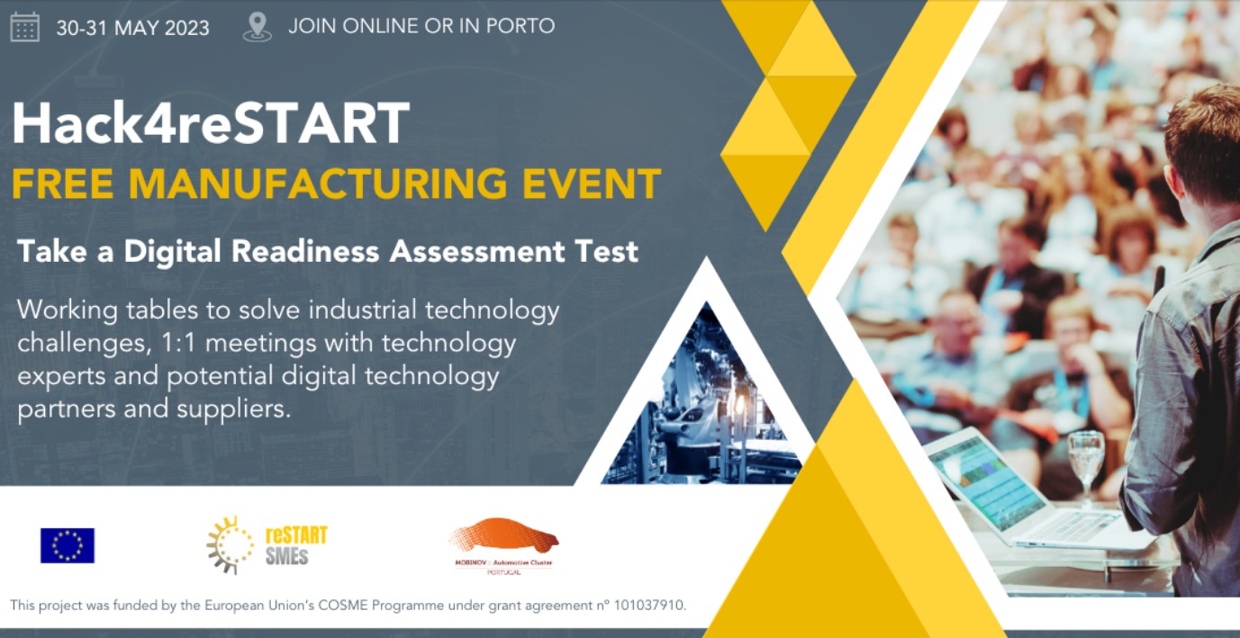 Hack4reSTART hackathon Manufacturing free online event 303105